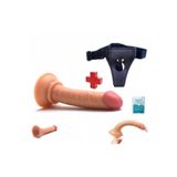 Meyrabest Belden Bağlamalı Kemerli Gerçekci Görünüm Ve Dokulu Vantuzlu Anal Vajinal Dildo