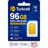 MEYTECH 4G 96GB Turkcell Her Ay 8 gb Sim Kartı 1 Yıllık Tek Ödeme Data m2m Hattı Güvenlik Kamerası Hattı