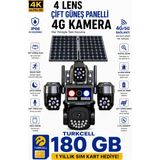 Meytech RX-85GZ Sim Kartlı Kamera Çift Solar Güneş Enerji Panelli Kamera 180GB Internet Ptz Gece Görüş - 180GB İNTERNET