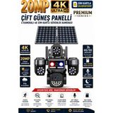 Meytech RX-85GZ Sim Kartlı Kamera Solar Çift Güneş Enerji Panelli Kamera Ptz Gece Görüş Alarm - Siyah