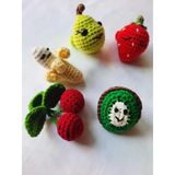 Meyve Figürlü Parmak Kuklaları Amigurumi Organik Oyuncak