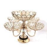 Meyve Kaseleri Meyve Tabağı Süslemeleri, Hafif Lüks Stil, Çok Katmanlı Kristal Cam Şeker Tabağı, Ev Oturma Odası, Kahve Masası Süslemeleri Meyve Sepeti