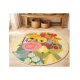 Meyve Sepeti Dokuma Taban Halı, 608 Yng 80X80 Cm