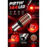 MeyZone 1 Adet Oto Stop Sinyal Geri Vites Ampulü 144 Led 93 P21W Kırmızı
