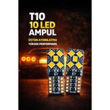 MeyZone 10 Led T10 Dipsiz W5w Canbus 8 Ledli Turuncu Park Plaka Ampul 2 Adet