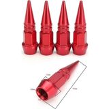 Meyzone Alüminyum Sivri Sibop Kapağı 4'lü Kırmızı Sibob Kapağı 45MM - 11-Kırmızı