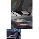 MeyZone Hologram Koyu Siyah Petek Desen Far Stop Filmi Far Folyosu Far Çizik Çizilme Engelleyici 100cmx30cm