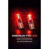 Meyzone Premium Kırmızı T10 Sabit-Çakar Modlu LED Park Plaka Ampulü T10 LED Ampul
