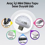 Meyzone Sese Duyarlı Araç Içi Sese Duyarlı LED USB Lamba Disko Işıkları Disco Topu