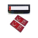Meyzone Tr Plaka Krom Sticker 2'li - Türkiye Plaka Krom Stıcker - Türkiye Plakalık Krom