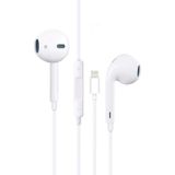 MEZİGARC Iphone 11 12 13 14 Pro Max Uyumlu Mikrofonlu Lightning Girişli Beyaz Kablolu Kulakiçi Kulaklık