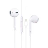 Mezigarc iPhone Uyumlu Lightning Girişli Süper Bass Mikrofonlu Kablolu Kulakiçi Kulaklık - Beyaz