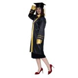MEZUNİYET CUBBESİ LISE SIYAH GOLD SERİTLİ (SİYAH GOLD/S)