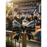 Mezuniyet Fiyonk Folyo Balon Siyah Gold 92x58 cm Parti Dekor Kutlama Balonu
