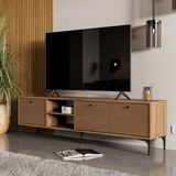 Mezza 1360 Vision TV Ünitesi Ürgüp Modern Tasarım Kaplan Rengi Suntalam Malzeme 180 cm - Ceviz