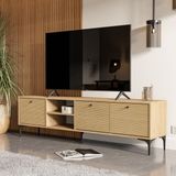 Mezza 1364 Vision Modern Tasarımlı TV Ünitesi Sepet Ceviz 180 cm Suntalam Malzeme ile