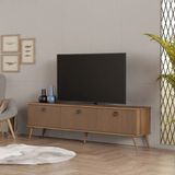 Mezza 1370 Lexus 180 CM (AHŞAP AYAKLI) Tv Ünitesi Ürgüp - Kaplan - Ceviz