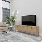 Mezza 1372 Lexus 180 cm (Ahşap Ayaklı) Tv Ünitesi Sepet - Yunus - Meşe