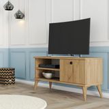 Mezza 1552 Retro Tv Ünitesi 90 Cm Sepet Renk - Açık Kahverengi