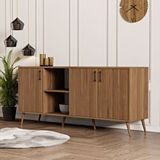 Mezza 1622 Exxen 180 Cm (ahşap Ayakli) Modern Konsol Ürgüp Ceviz
