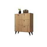 Mezza 1802 Bella 90x105 cm 6 Raflı 4 Kapaklı Sepet Sonomo Ayakkabılık