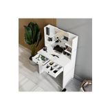 Mezza 2210 Shıny Aynalı 2 Çekmeceli 80 Cm Makyaj Masası Beyaz
