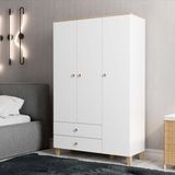 Mezza 3530 Vento 3 Kapılı Gardırop Beyaz Suntalam Malzemeden Modern Tasarımlı - Renkli