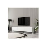 Mezza ELİSA 3 KAPAKLI KULPSUZ 180 CM AYAKLI TV ÜNİTESİ BEYAZ 1250