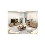 Mezza EXXEN (AHŞAP AYAKLI) TV ÜNİTESİ - ORTA SEHPA - KONSOL SETİ SEPET RENGİ SET 1587-2076-1626