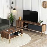 Mezza Set 1581-2070 Exxen 180 Cm Tv Ünitesi + Exxen Orta Sehpa - Hat-antrasit Rengi Çok Renkli
