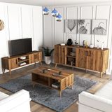 Mezza Set 1582-2072-1622 Exxen (Ahşap Ayaklı) Tv Ünitesi Orta Sehpa Konsol Seti Hat