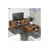 Mezza Set 1582-2072 Exxen Tv Ünitesi + Exxen Orta Sehpa - Hat Rengi Kahverengi