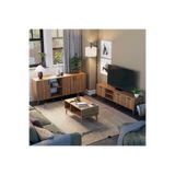 Mezza Set 1583-2072-1622 Eksen (AHŞAP AYAKLI) Tv Ünitesi - Orta Sehpa - Konsol Seti Ürgüp Rengi