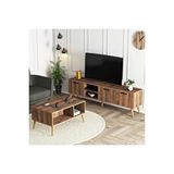 Mezza Set 1583-2072 Exxen 180 Cm Tv Ünitesi + Exxen Orta Sehpa - Hat Rengi Ceviz