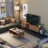 Mezza Set 1583-2072 Exxen 180 cm Tv Ünitesi + Exxen Orta Sehpa - Ürgüp Rengi