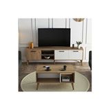 Mezza Set 1585-2074 Exxen 180 cm Tv Ünitesi + Exxen Orta Sehpa - Sepet-Beyaz Rengi