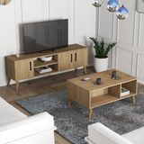 Mezza Set 1586-2076 Exxen Tv Ünitesi + Exxen Orta Sehpa - Sepet Rengi