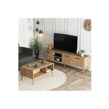 Mezza Set 1587-2076 Exxen 180 cm Tv Ünitesi + Exxen Orta Sehpa - Sepet Rengi