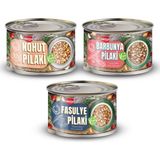 Mezzet 3'lü Pilaki Paketi (3X400 G) Yemeye Hazır - Bol Malzemeli Vegan Barbunya + Nohut + Fasulye Pilaki - 1,2 kg