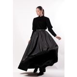 mezzofficial Siyah Ipek Kadife Bluz-mskb20210050