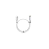 MF Product Jettpower 0597 1 m Beyaz Mıknatıslı Sarma Lightning Şarj Kablosu