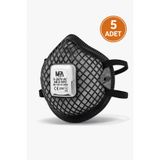 MFA FFP2 Ventilli Toz Maskesi Aktif Karbonlu Koruyucu Maske - 5 ADET