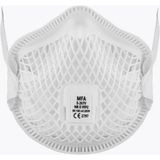 Mfa S-267V Premium Ffp2 Nr D Ventilli Beyaz Maske Plastik Kafesli, Klipssiz Konik Tasarım - 1 Adet - Standart