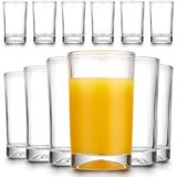 Mfacoy Küçük Meyve Suyu Bardakları 6'lı Set, 5.5oz Cam Bardaklar, Ağır Bazlı Suyu Bardağı, Küçük İçecek Bardakları Seti, Şeffaf Suyu Bardakları, Kalın ve Dayanıklı Shot Bardağı, Meyve Suyu ve Süt için