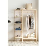 MFG AHŞAP Ahşap Ayaklı Askı Elibse Askısı Çok Amaçlı Dolap Gardrop 96x144x30 Cm