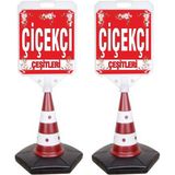 MFK Çiçekci Temalı Reklam ve Uyarı Dubası 2'li - 2 Adet