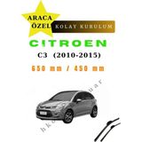 MFK Citroen C3 (2010-2015) Araca Özel Silecek Ön Iki