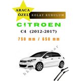 MFK Citroen C4 (2012-2017) Araca Özel Silecek Ön Iki