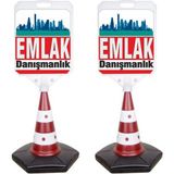 MFK Emlak Temalı Reklam ve Uyarı Dubası 2'li - 2 Adet