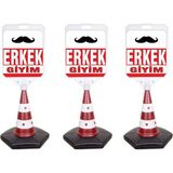 MFK Erkek Giyim Temalı Reklam ve Uyarı Dubası 3'lü